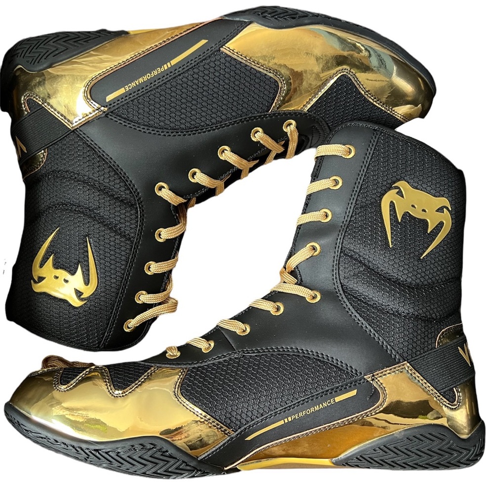 Venum Elite boxing shoes Men Size 12 (46) - Black/Gold